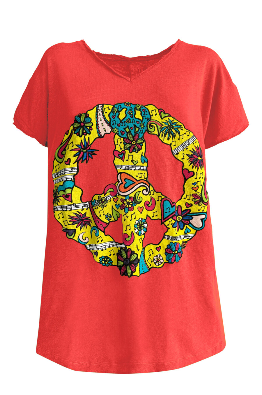 Peace-Shirt - Coral