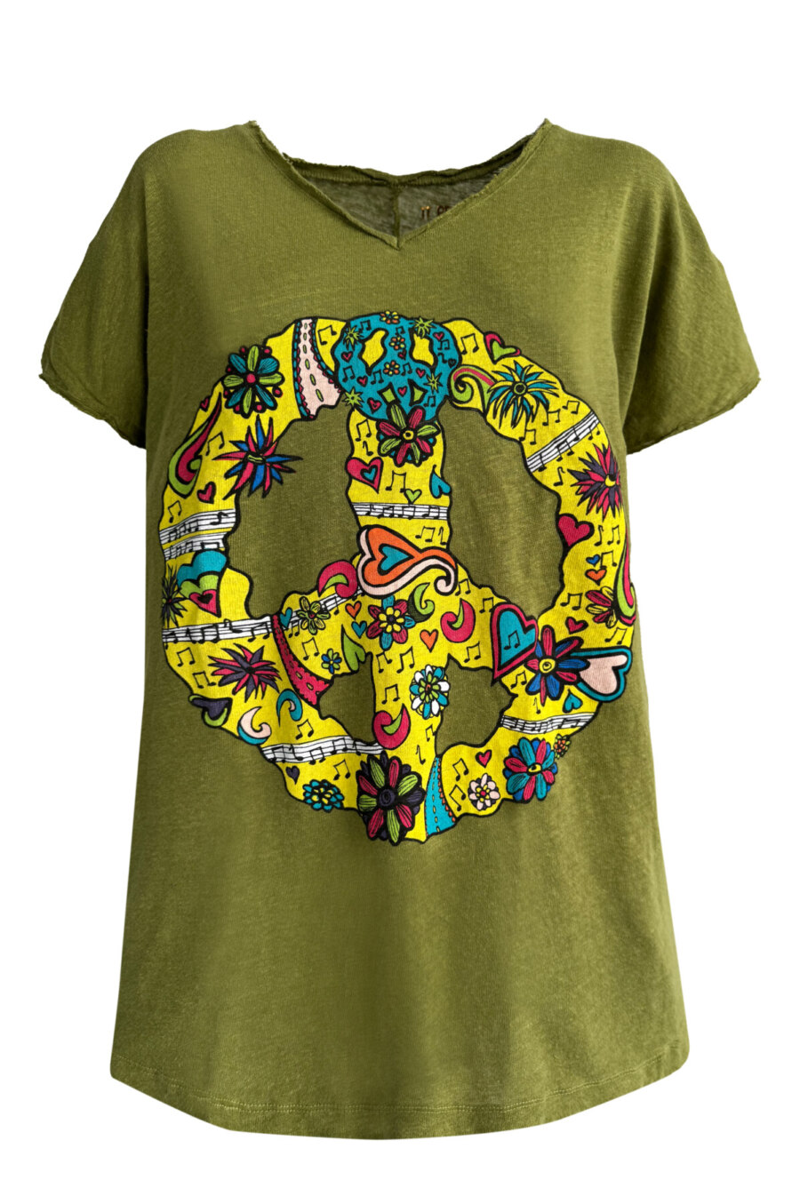 Peace-Shirt - Olive
