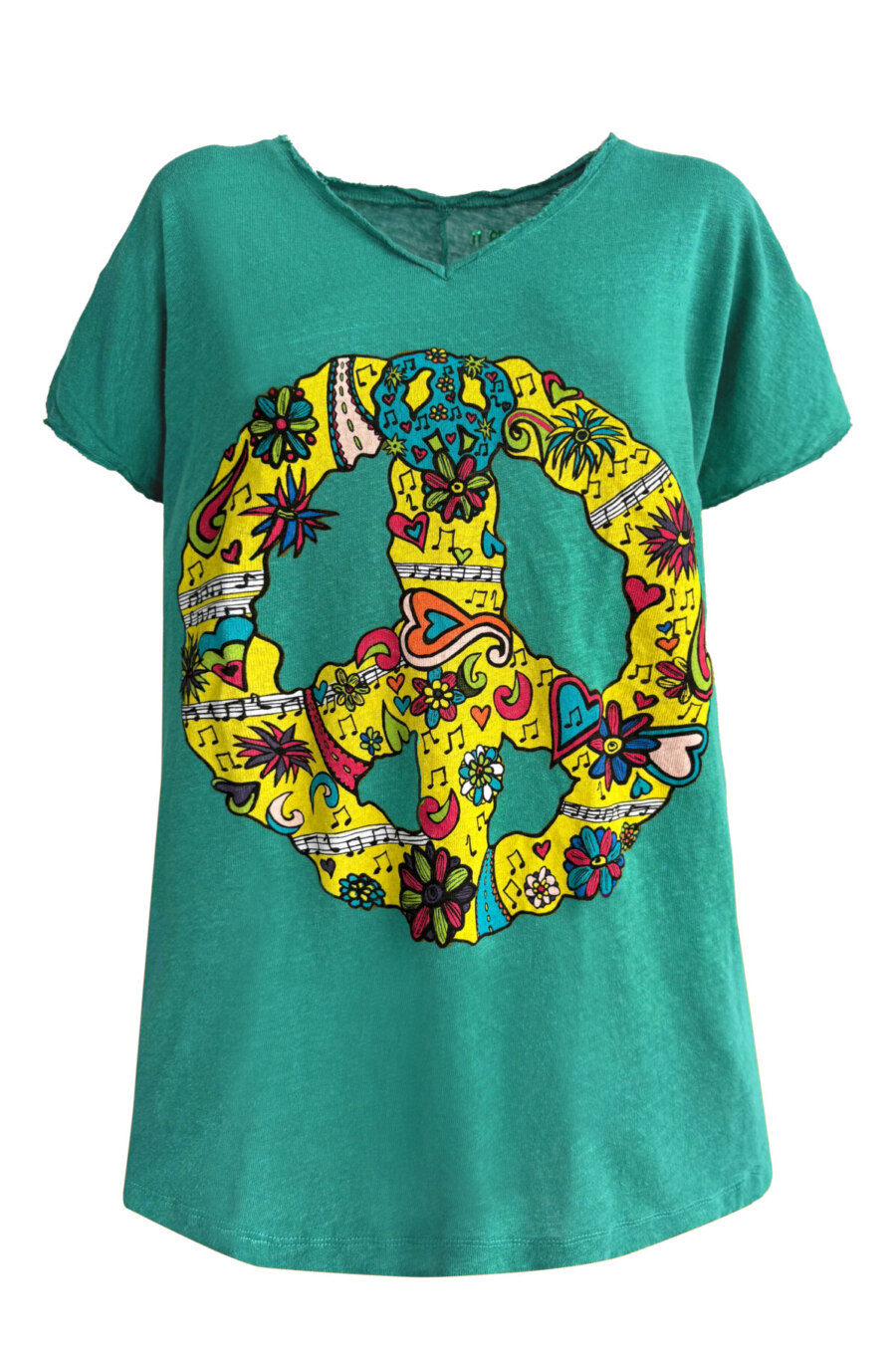 Peace-Shirt - Turquoise